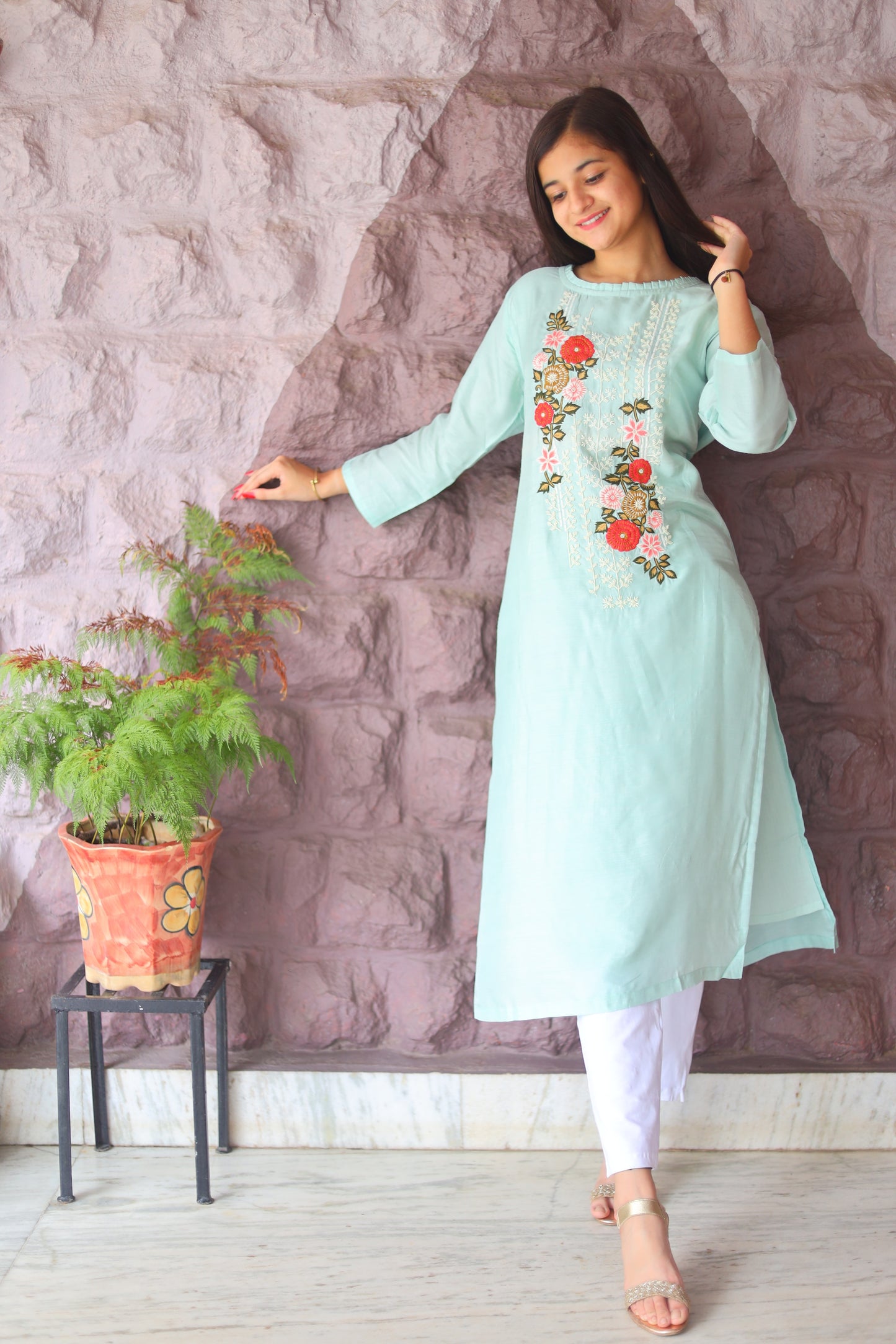 JEENAS Chanderi Kurti