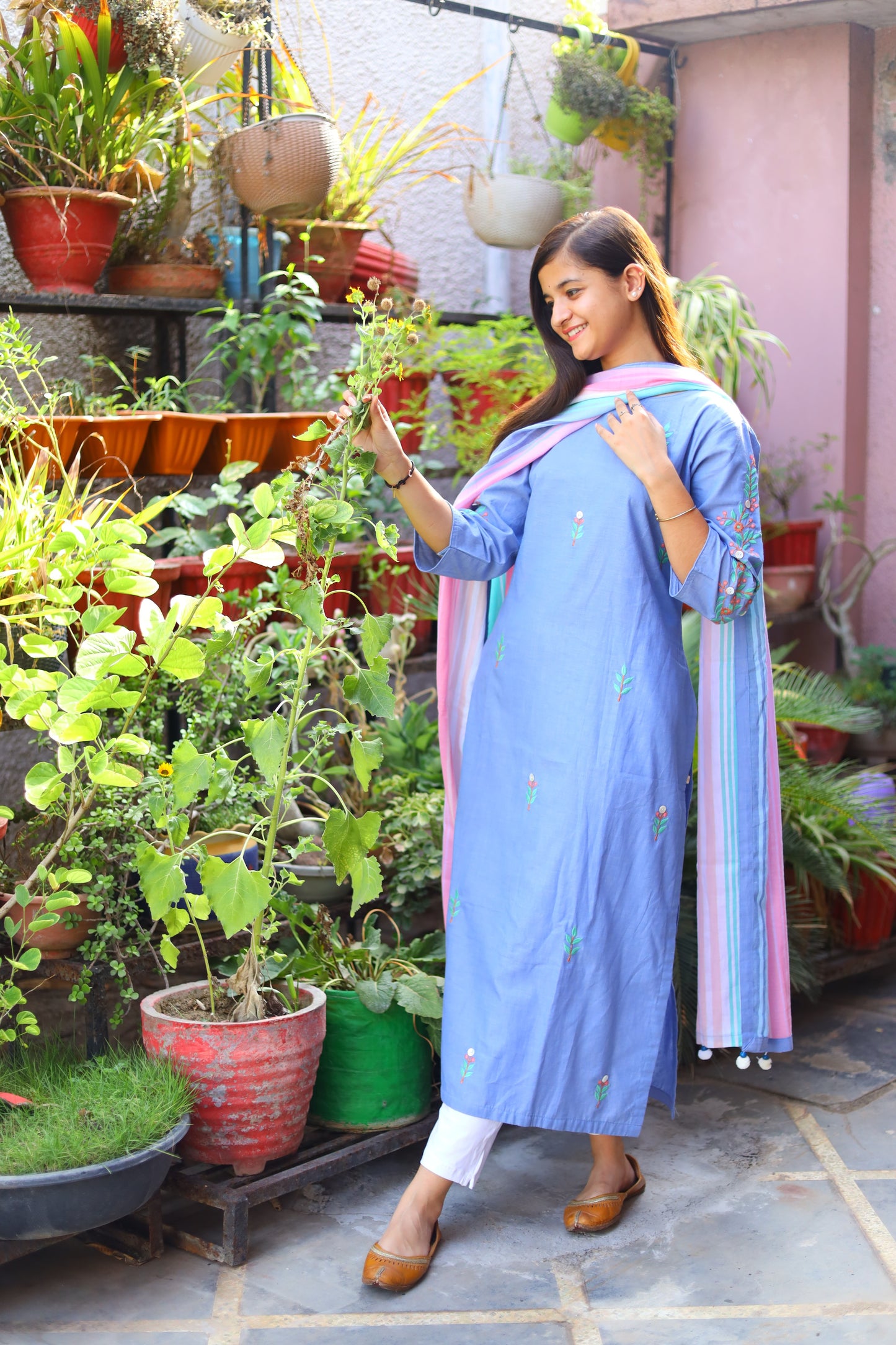 JEENAS Cotton Kurti Dupatta