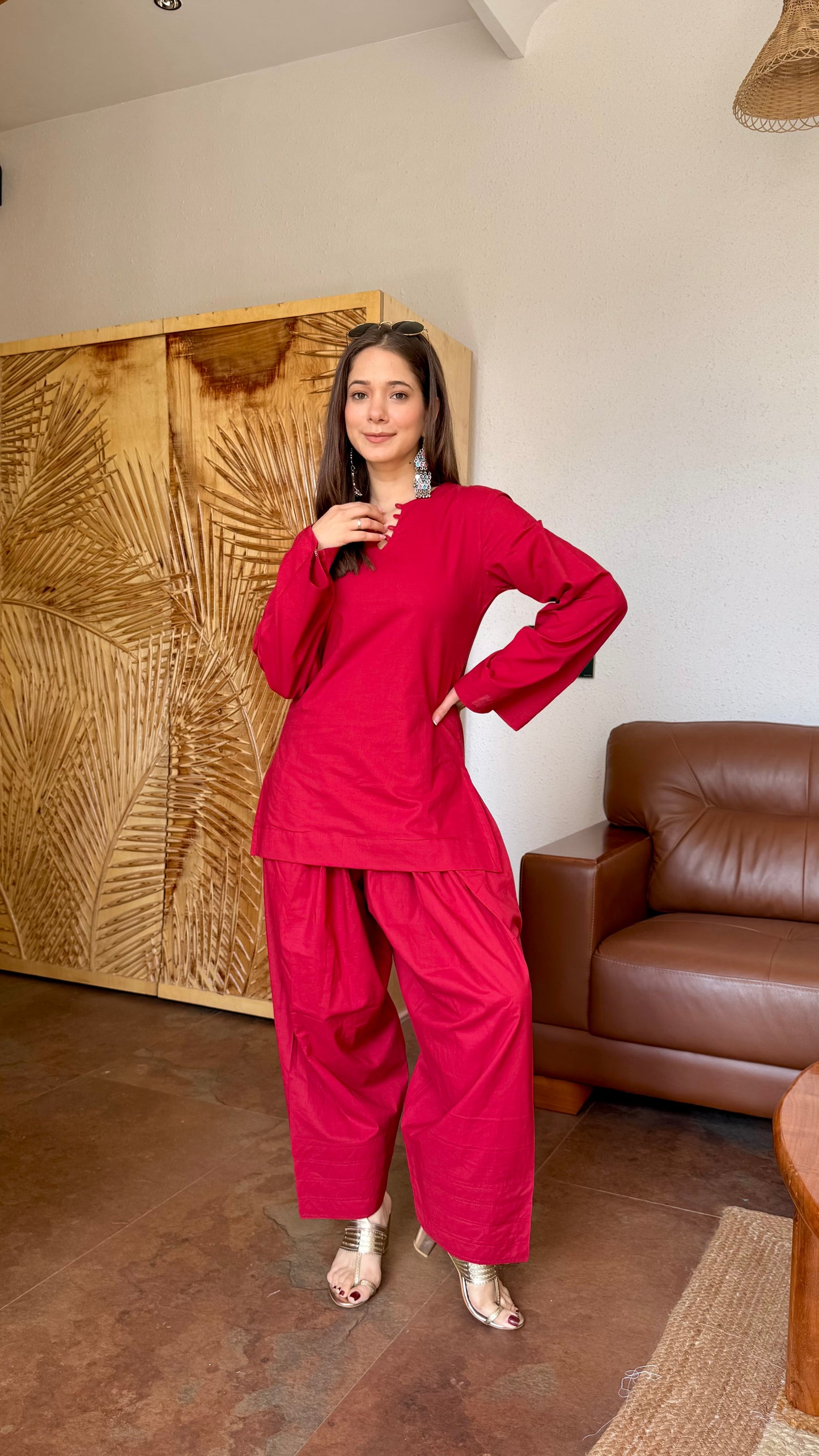 Crimson Charm Farshi set