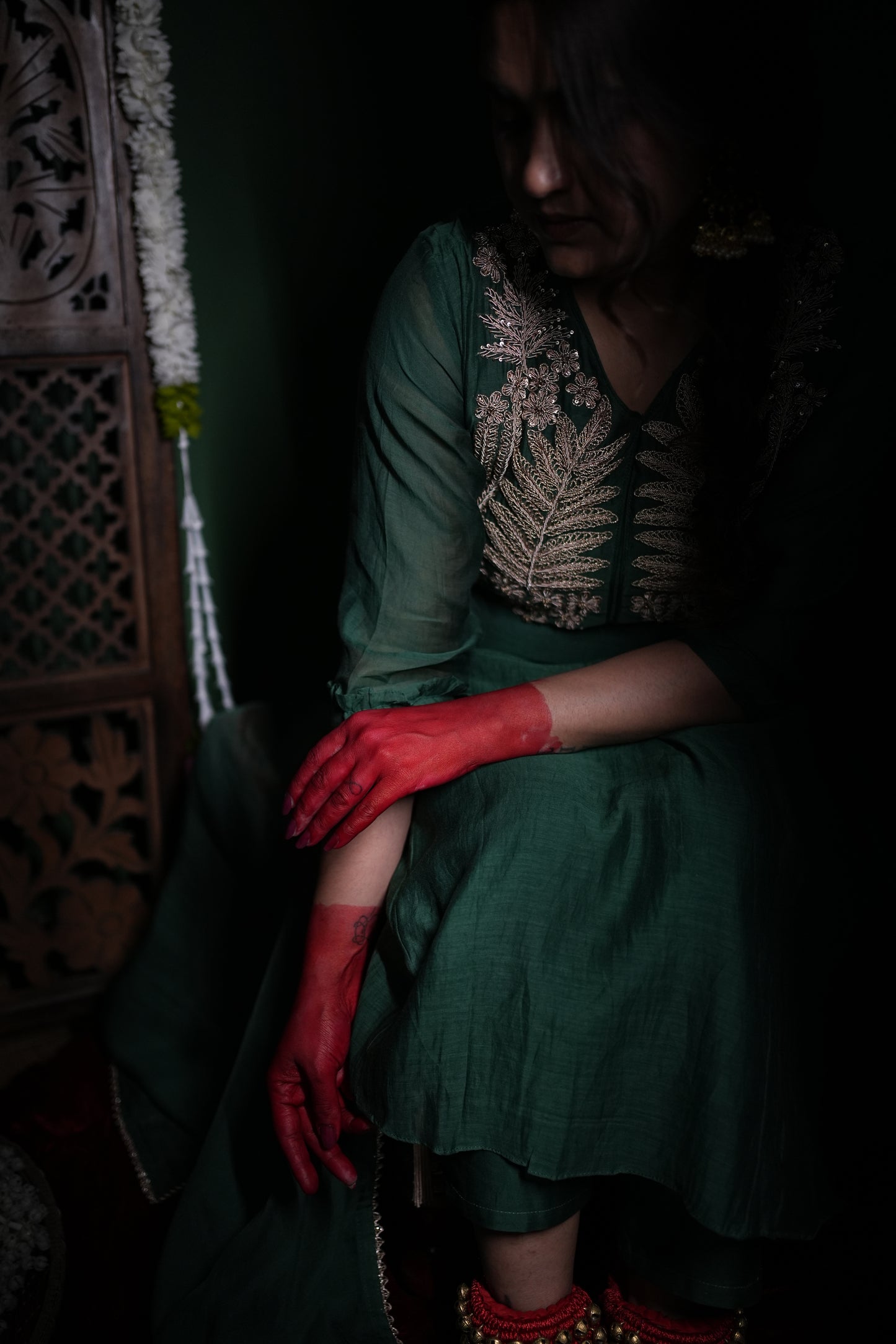 Jeenas Bottle Green Bliss suit