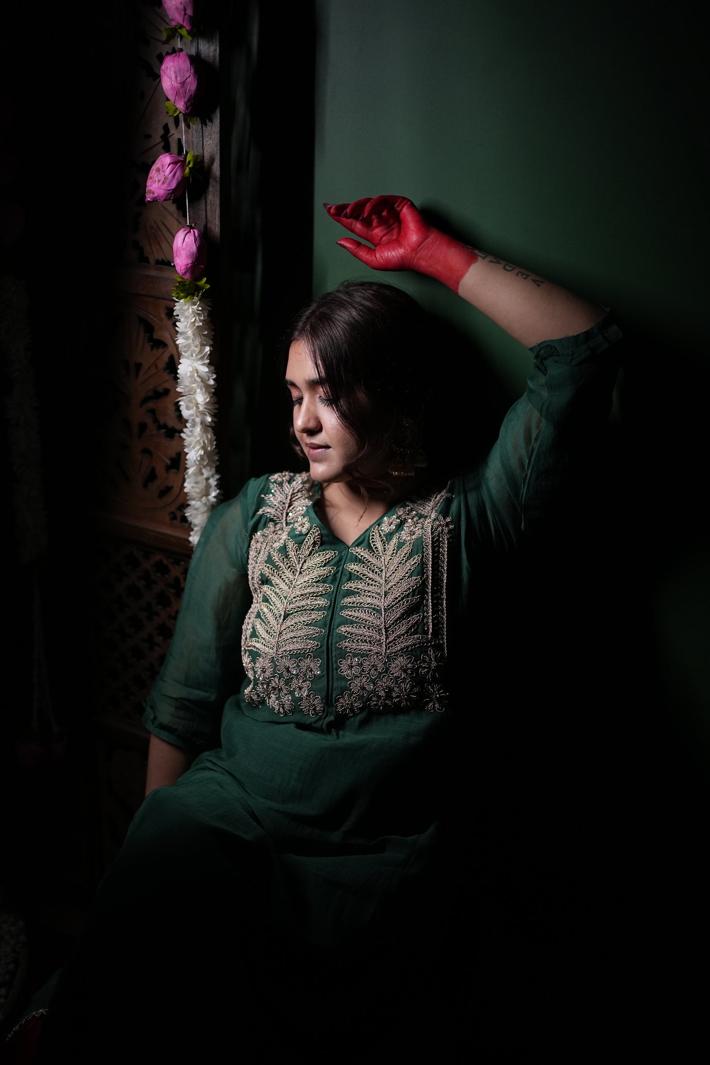 Jeenas Bottle Green Bliss suit