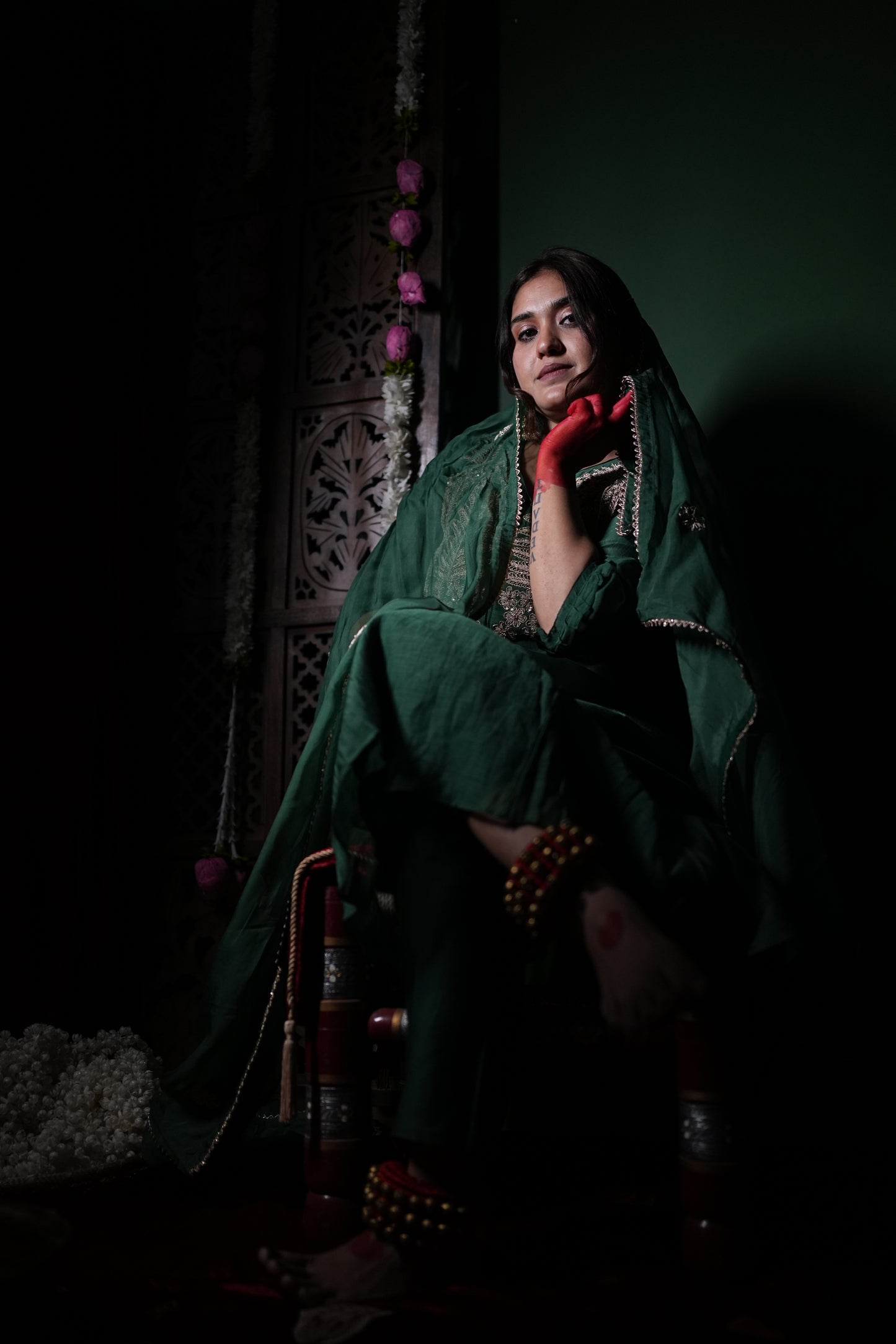 Jeenas Bottle Green Bliss suit