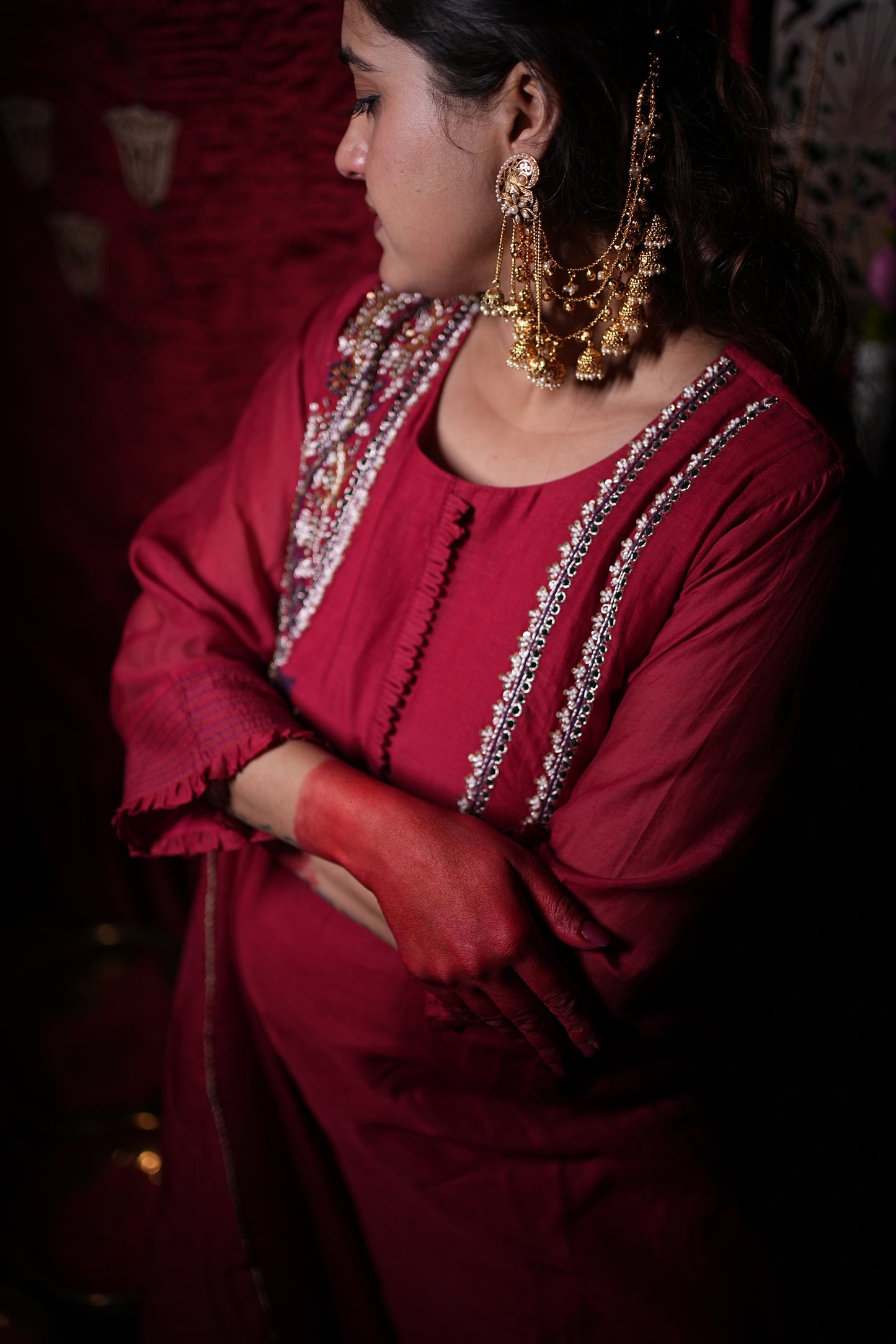 Jeenas Maroon Majesty suit
