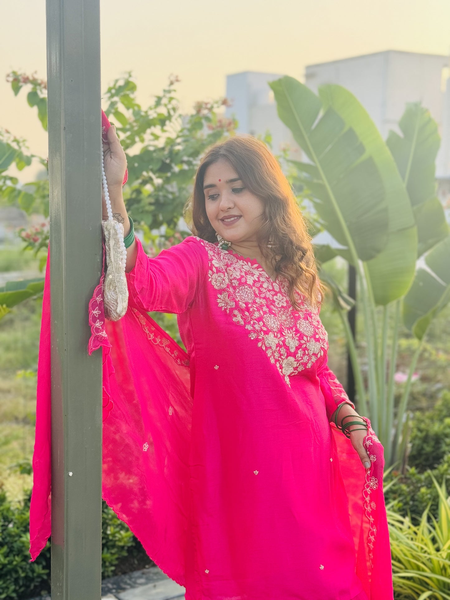 Jeena's pure silk with hand embroidery zardogi work
