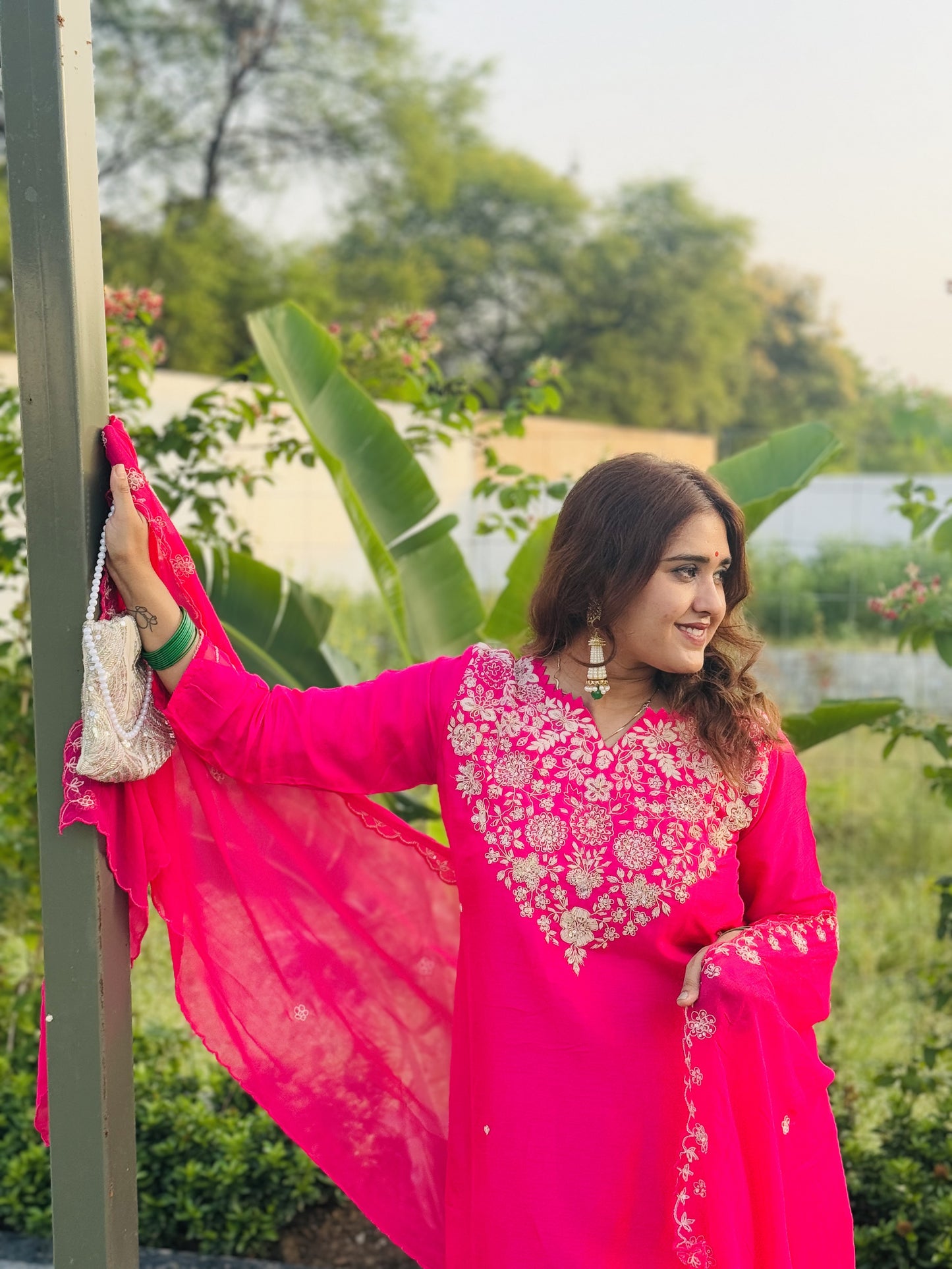 Jeena's pure silk with hand embroidery zardogi work