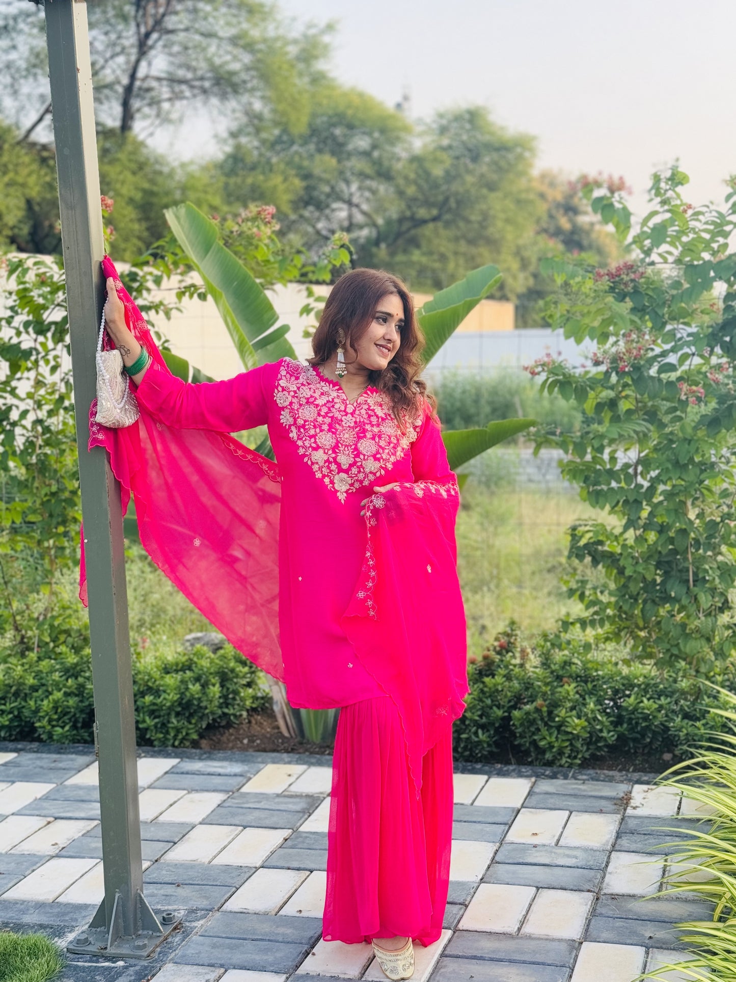 Jeena's pure silk with hand embroidery zardogi work