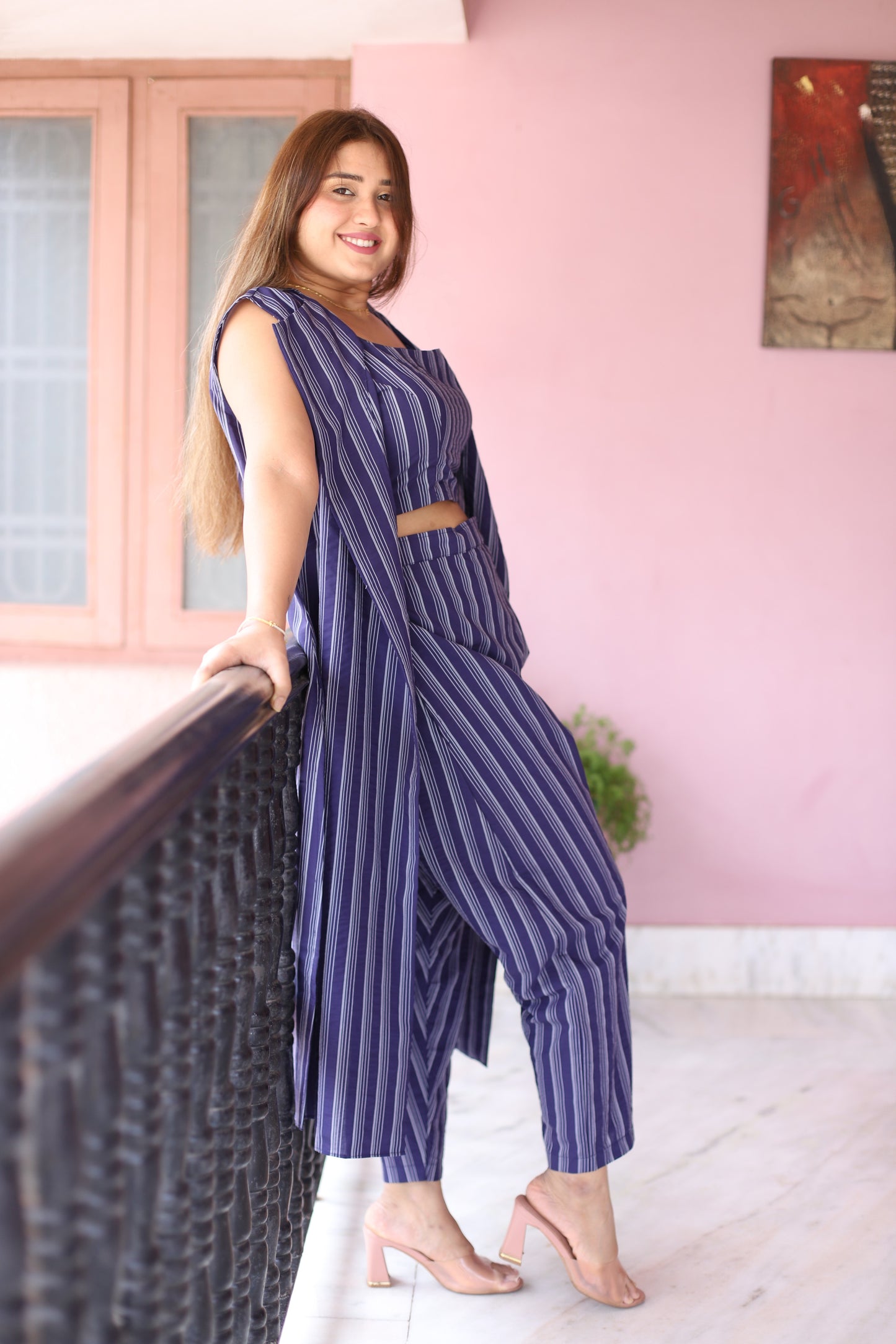JEENAS Women 3 Piece Indo Western Set