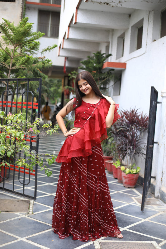 JEENAS Women Indo Western Skirt Set