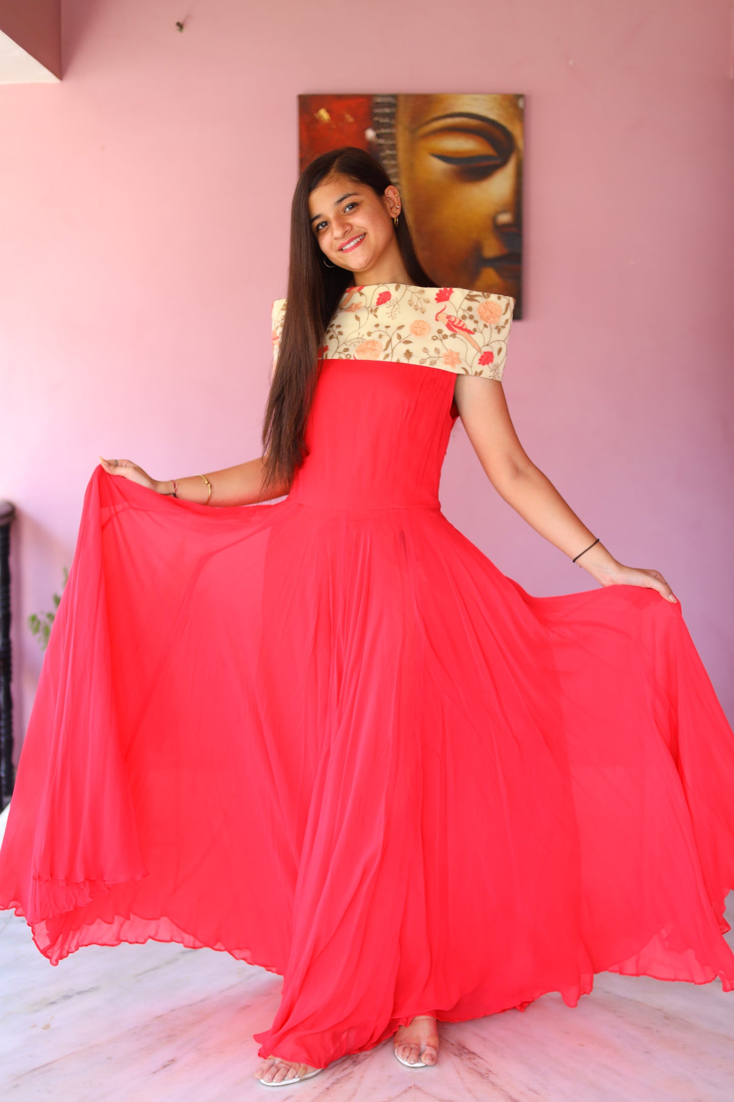 JEENAS Women Pure Georgette Gown