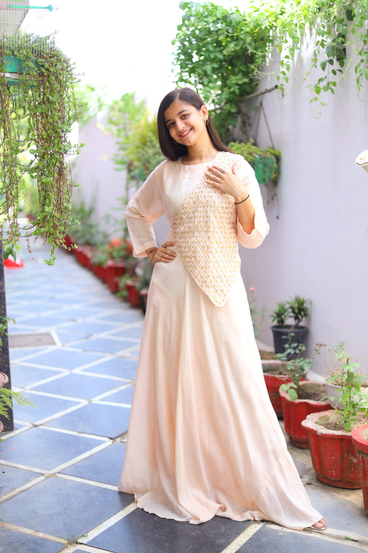 JEENAS Women Pure Maslin Designer Gown