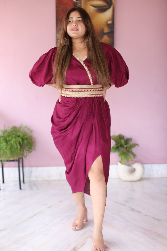 JEENAS Women Pure Satin Silk Dress