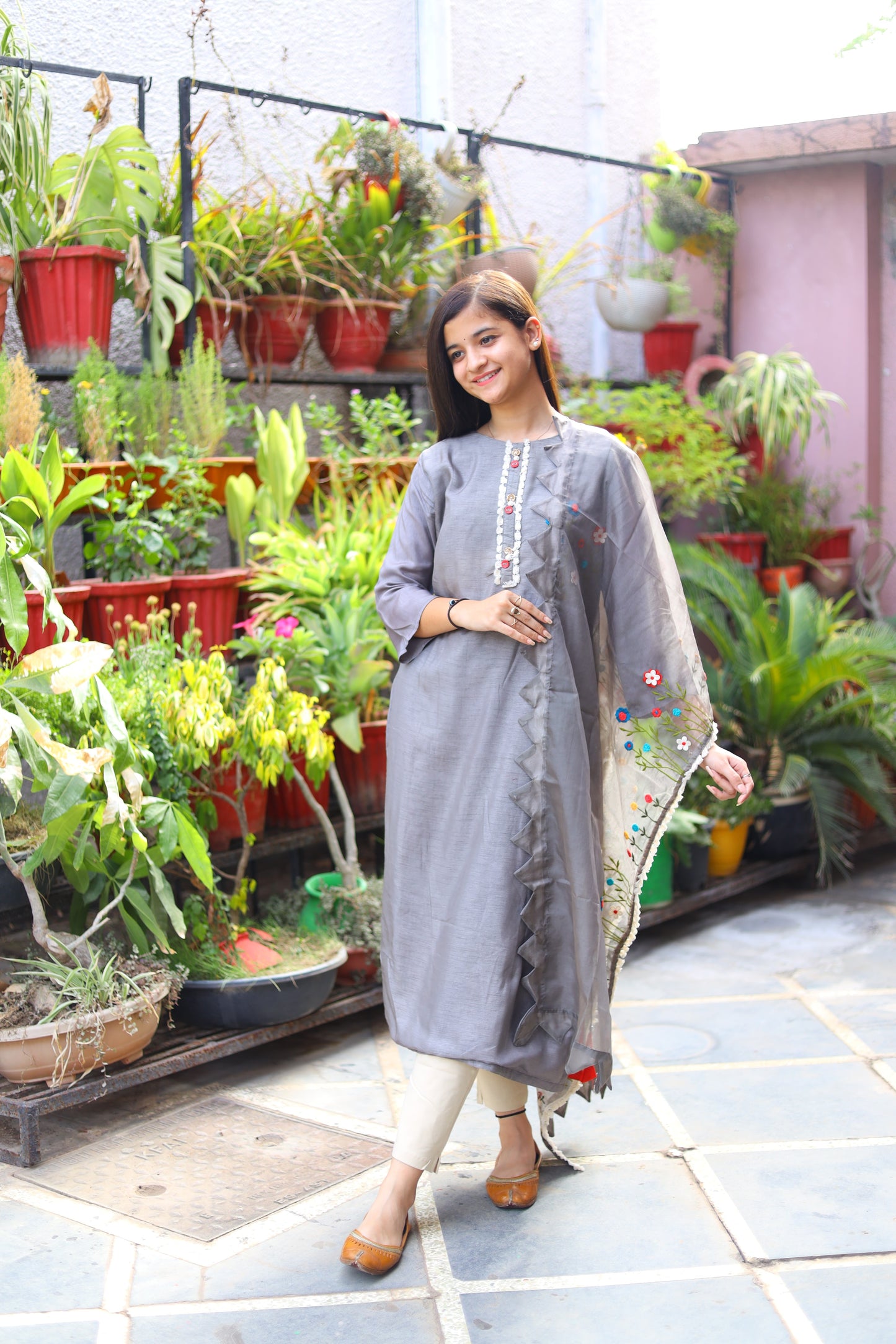 JEENAS Pure Silk kurti dupatta