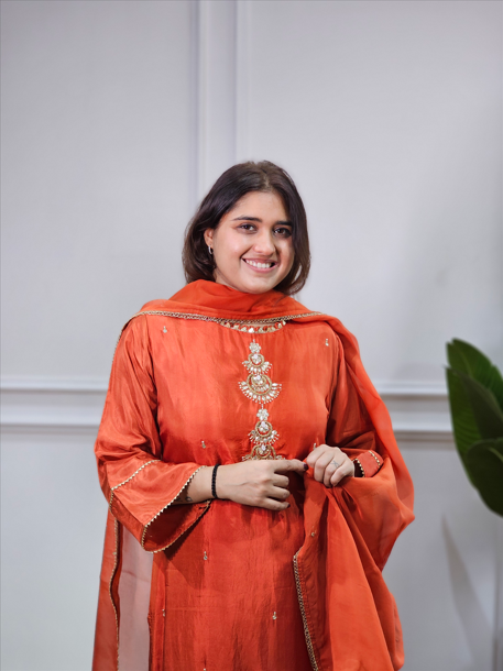 Jeenas pure mul chanderi Suit set