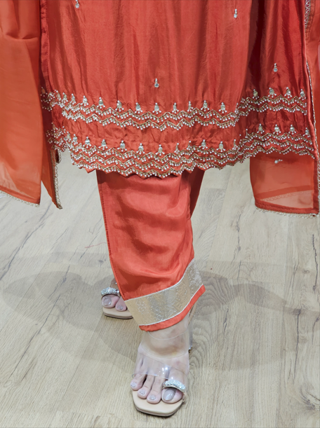 Jeenas pure mul chanderi Suit set