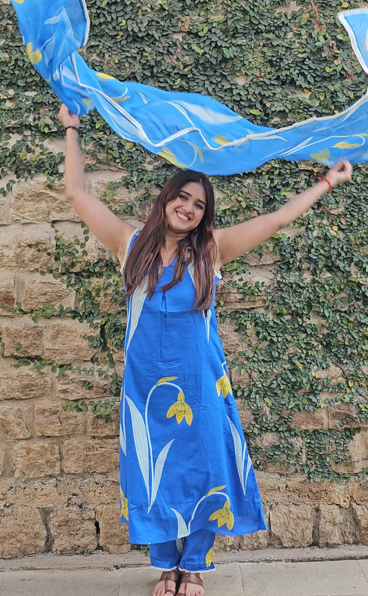 Jeenas floral pure mal cotton suit set