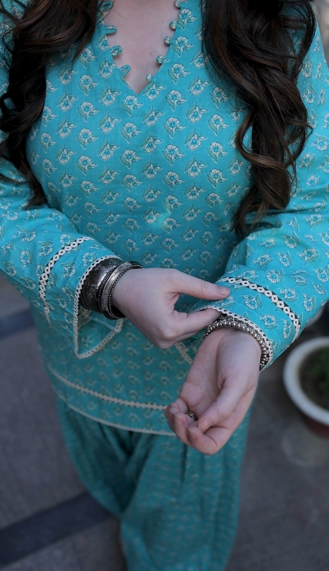 Nazakat Teal Set