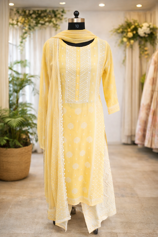 jeenas embroidered kurta set