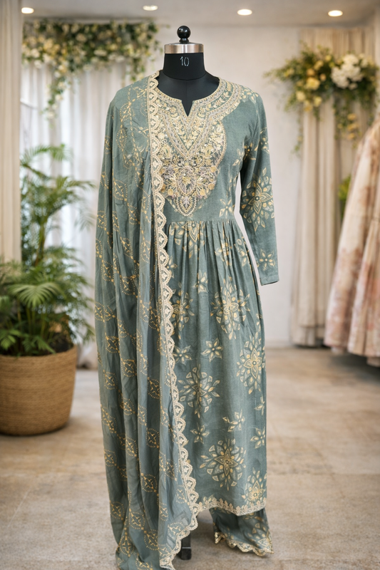 Jeenas Floral Printed Dupatta Set
