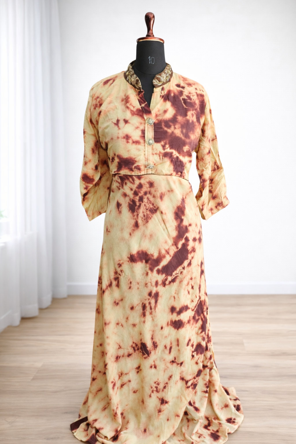 jeenas peach kurta set