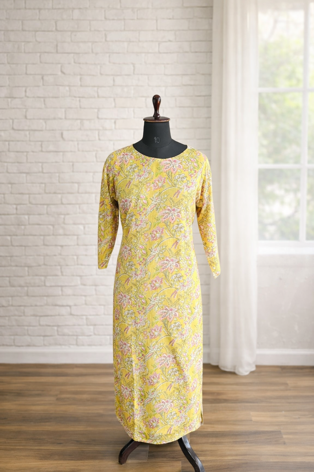 Jeenas yellow printed  Kurta