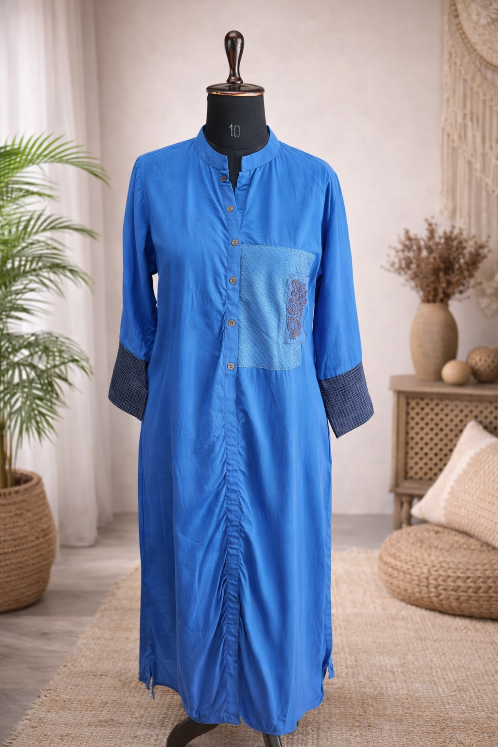 jeenas blue  kurta