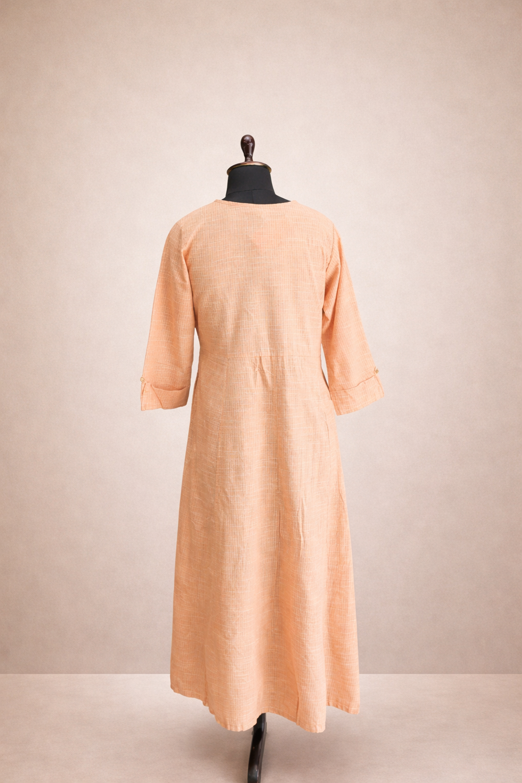 Jeenas Peach Gota Work Kurta