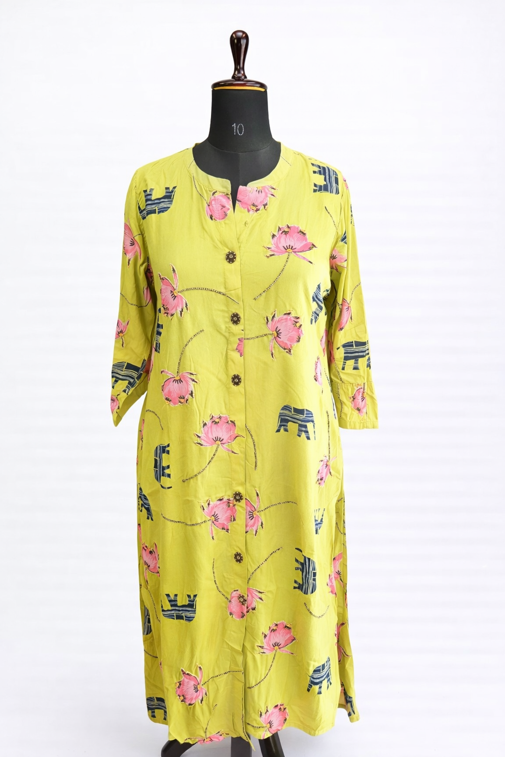 jeenas yellow floral kurta