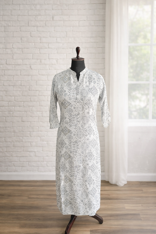 Jeenas white  Kurta