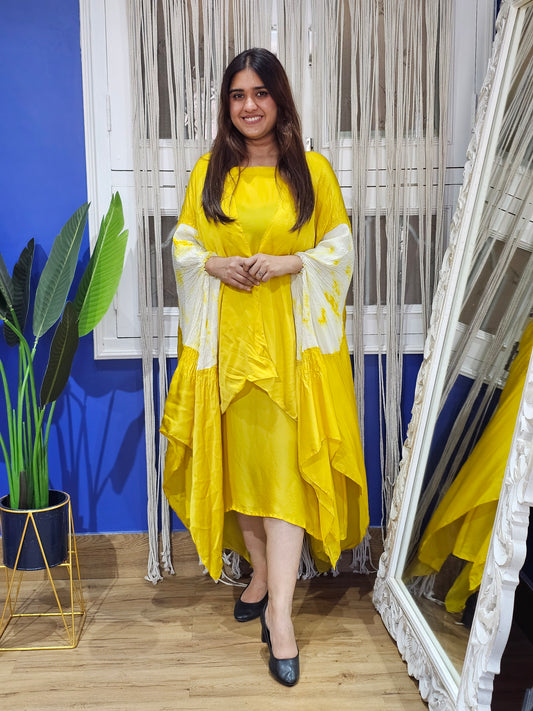 Yellow two piece dress