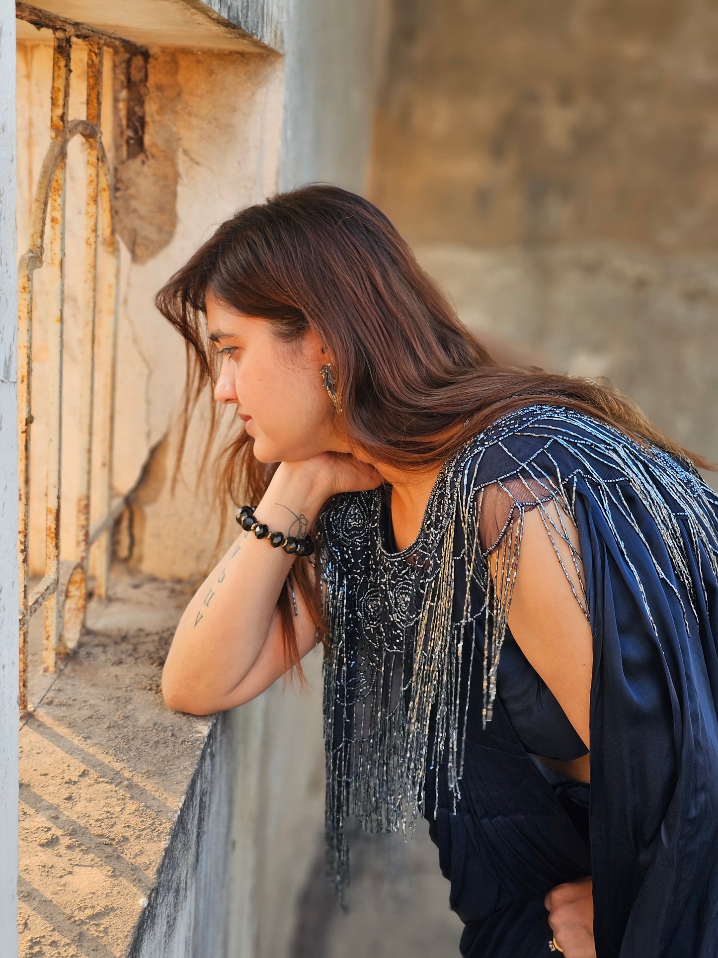 Jeena’s indowestern saree