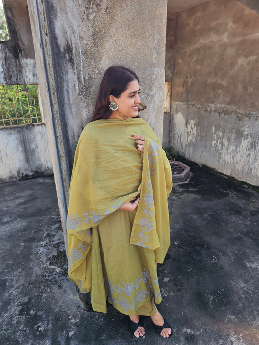 Jeenas mul chanderi suit set