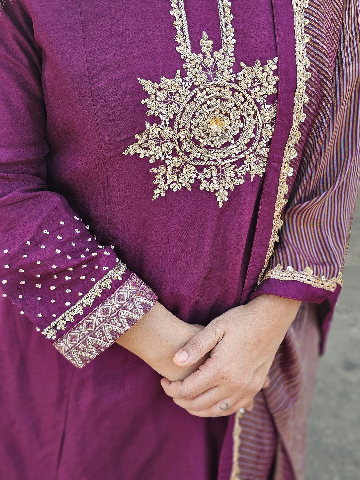 Wine pure silk divider set