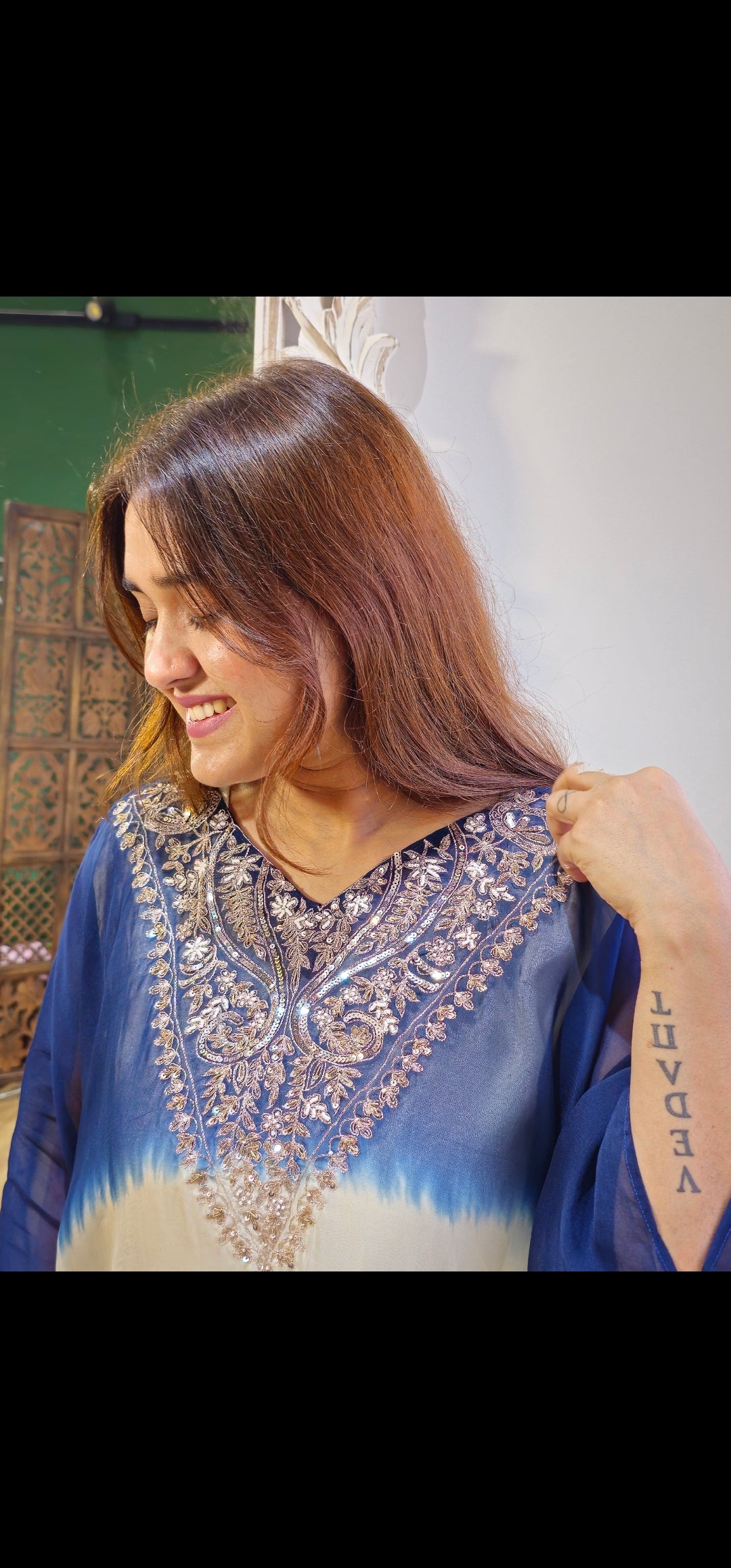 Jeenas pure organza kaftan