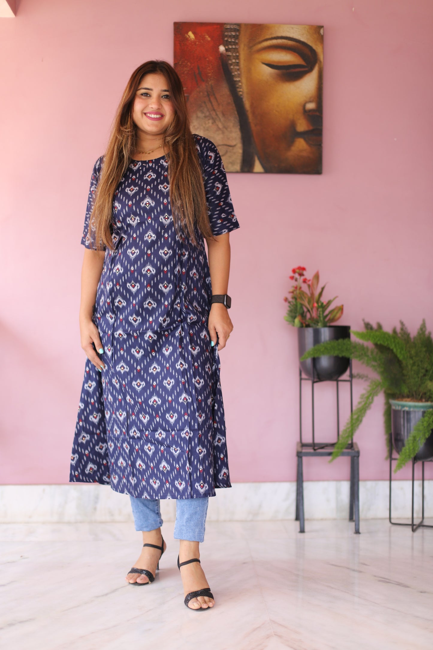 JEENAS Women Cotton Kurti With Pocket