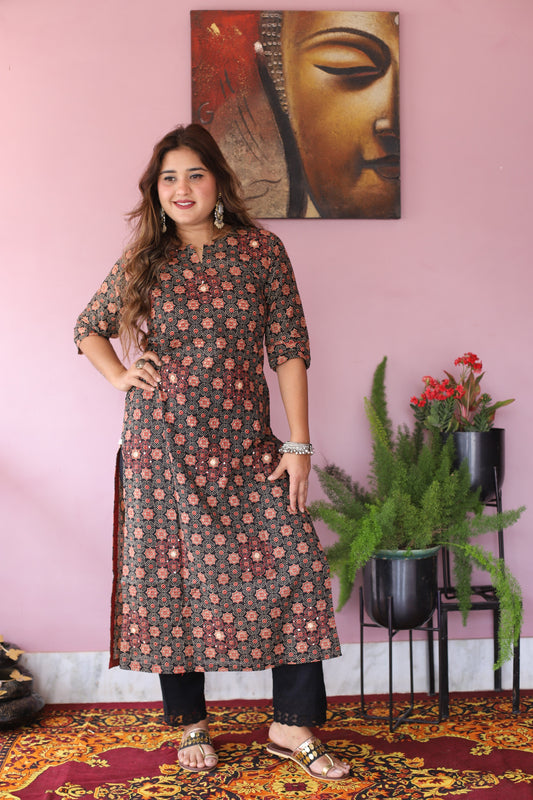 JEENAS Women Cotton Printed Kurta