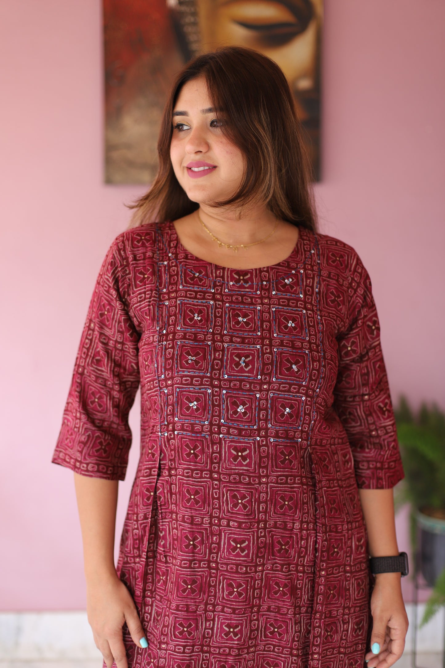JEENAS Women Cotton Printed Kurti With Pocket